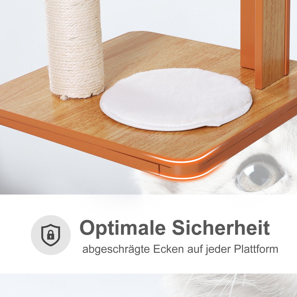  PawHut Krabpaal Met Grot &amp; Sisal Paal Kattenboom Kattenmeubel 4 Kussens MDF D30-206V01