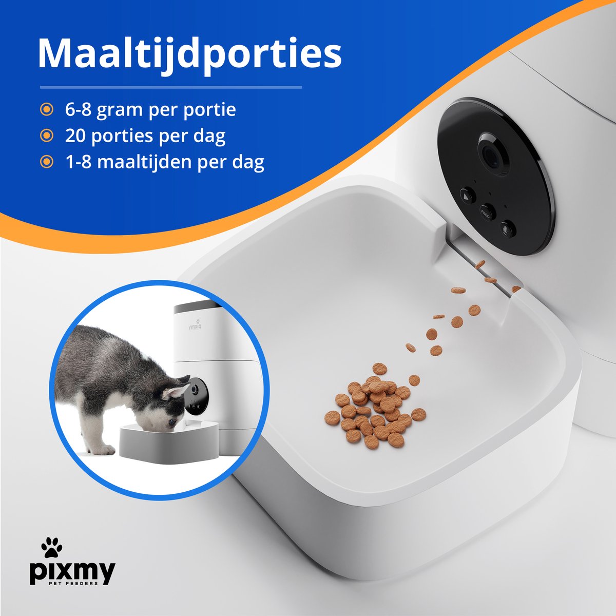  PIXMY - Automatische Voerbak Kat - 4L - Wi-Fi - Met App En Full HD Camera - Voerbak Kat