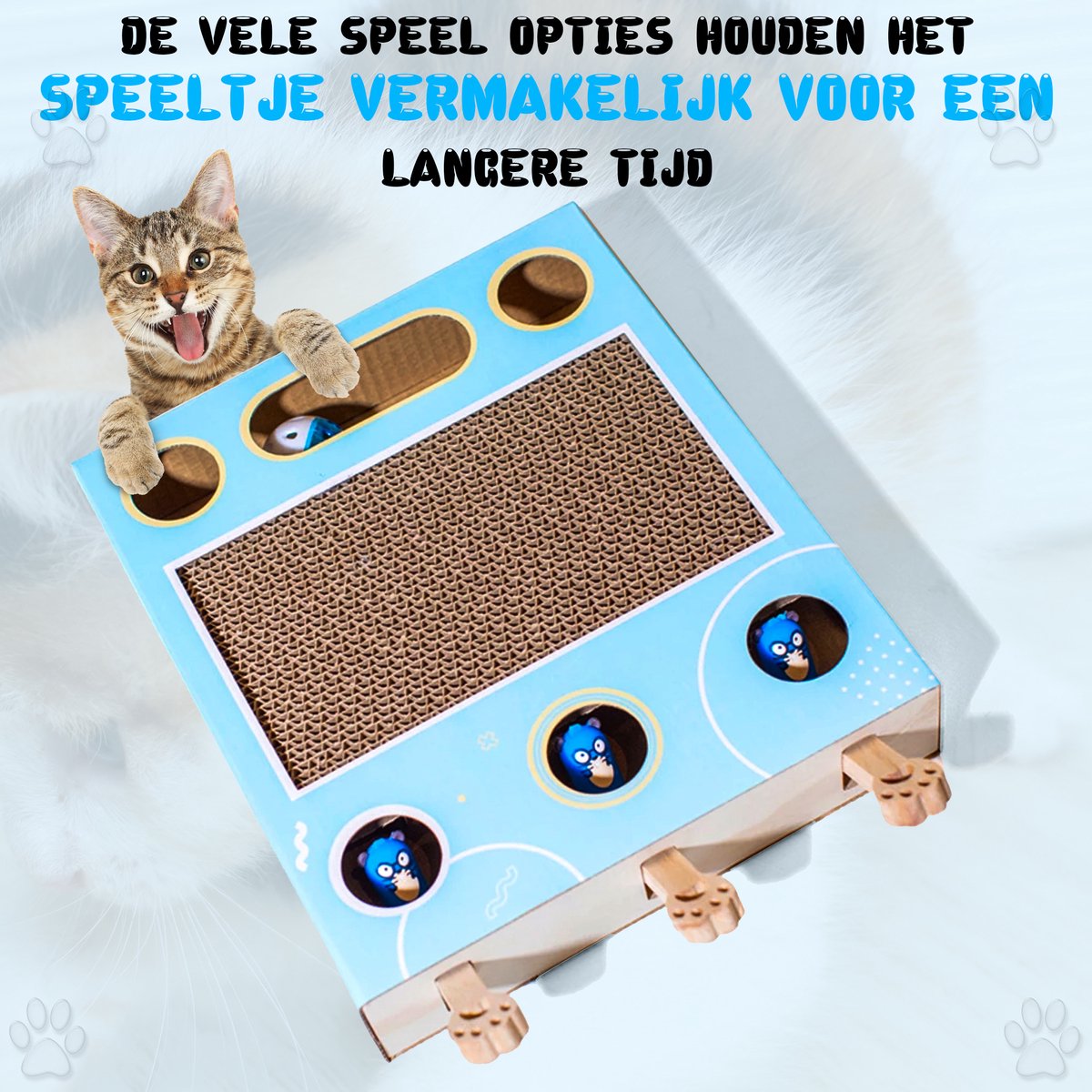  Sla De Mol Kattenspeeltje - Katten Speelgoed - Kattenspeelgoed - Kattenspeeltjes - Kattenspeeltjes Intelligentie - Kattenspeelgoed Intelligentie