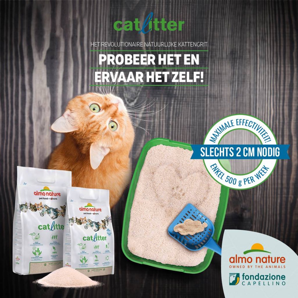  Almo Nature Zuinige Kattenbakvulling Klontvormend En Milieuvriendelijk - Inhoud 4,54 Kg