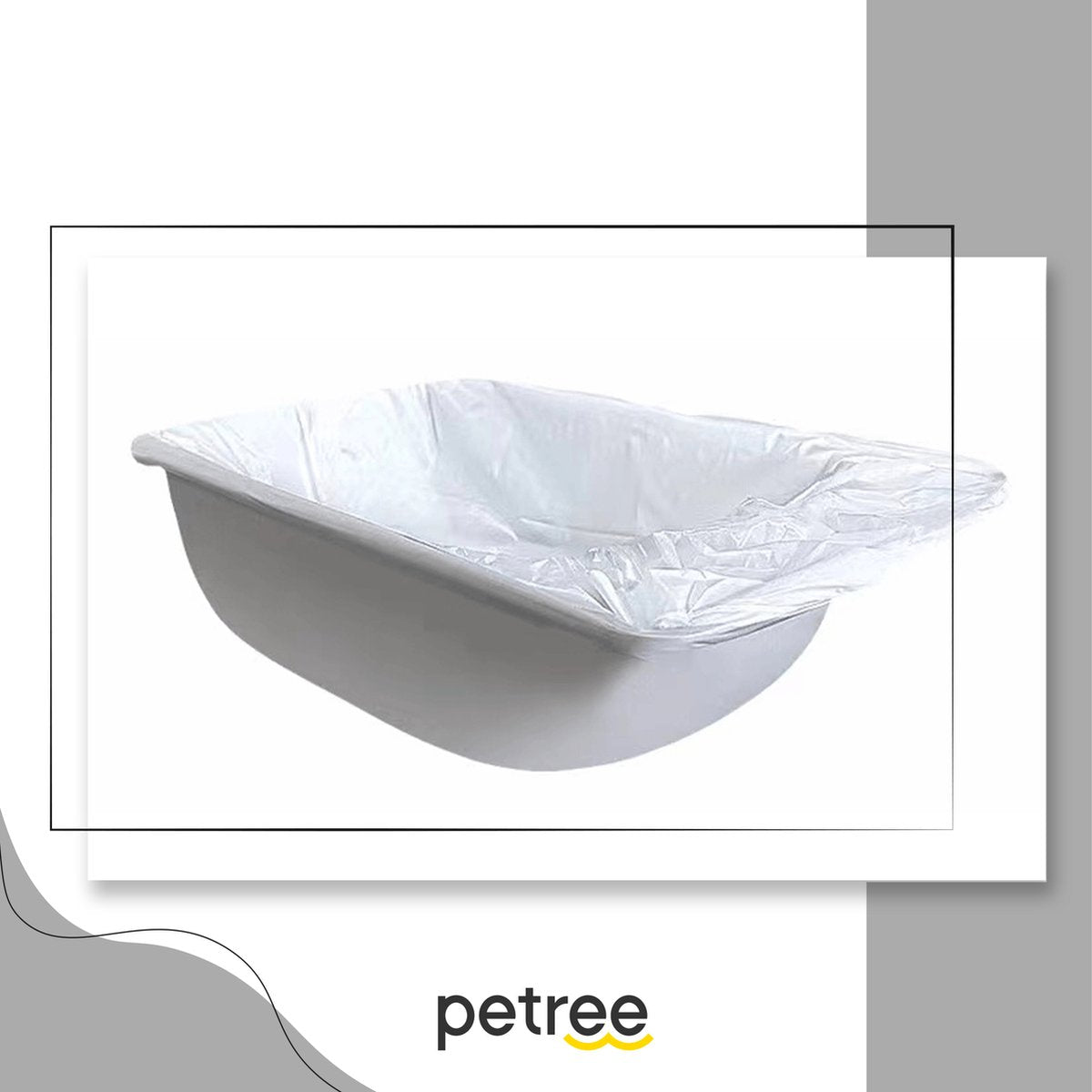  Petree Kattenbakzak Voor Zelfreinigende Kattenbak Cube - 3 Rollen - 20 Stuks Per Rol - 55cmx55cmx35cm