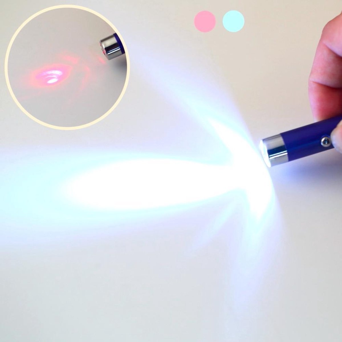 Merkloos 2 In 1 - Laserlampje Voor Katten - Kattenspeelgoed - + Mini Zaklamp