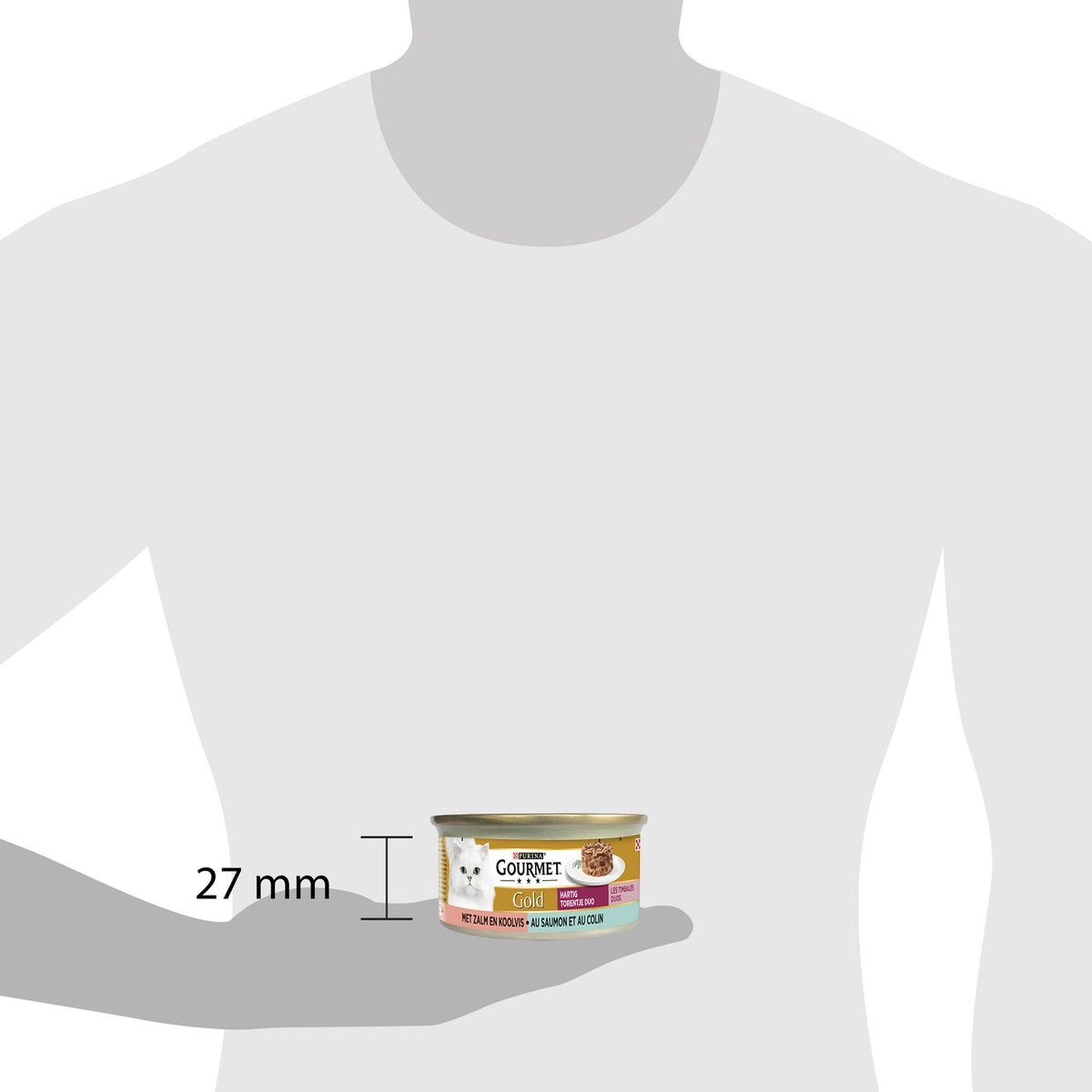  Gourmet Gold Hartig Torentje DUO - Kattenvoer Natvoer - Zalm &amp; Koolvis - 24 X 85 Gram