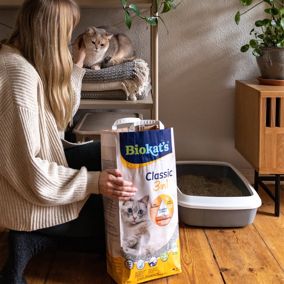  Biokat's Classic 3in1 - 18 L - Kattenbakvulling - Klontvormend - Zonder Geur