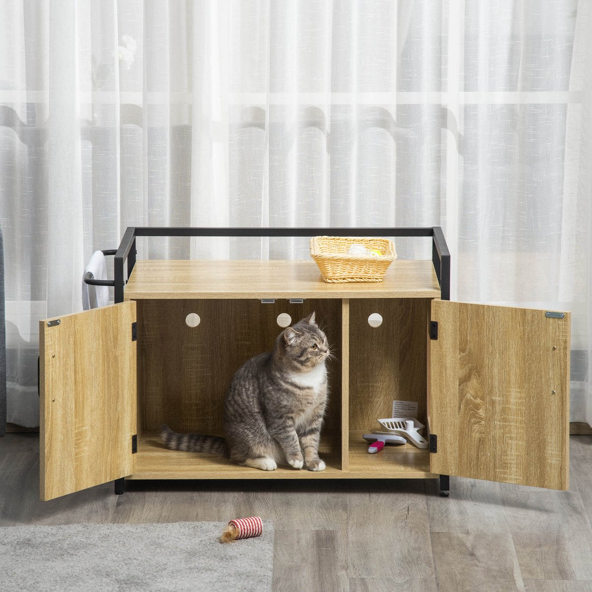  PawHut Katzentoilett Mit Griff D31-053