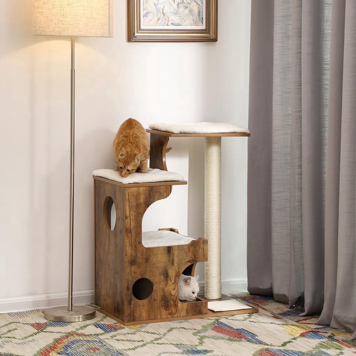  Luxe Krabpaal - Hout - Bruin - 88cm