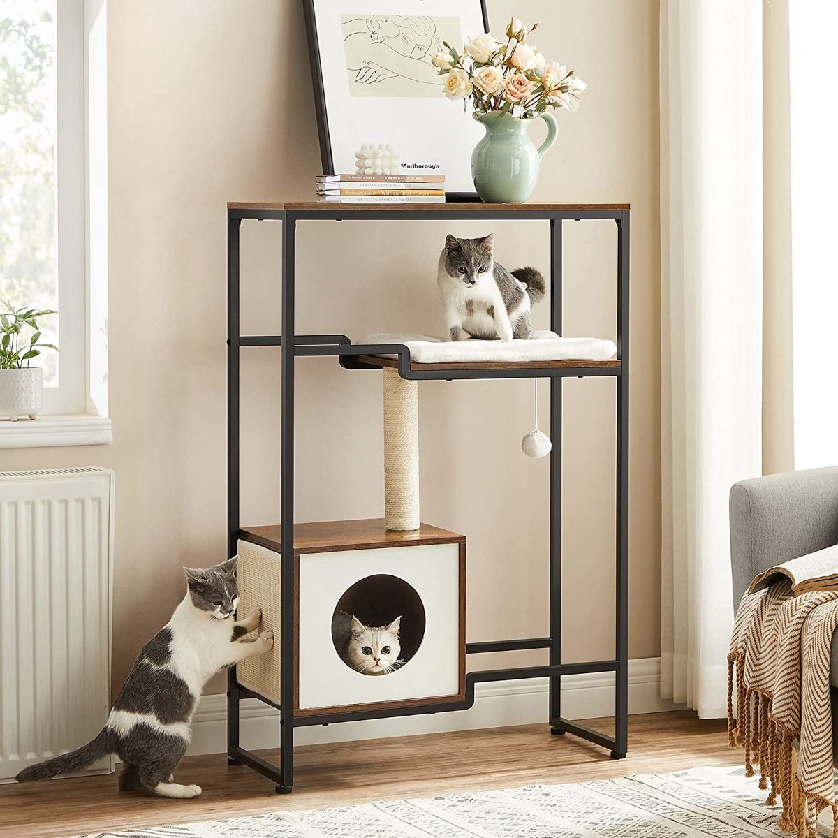  Sumpas Krabpaal, Kattenboom, 2-in-1 Meubels