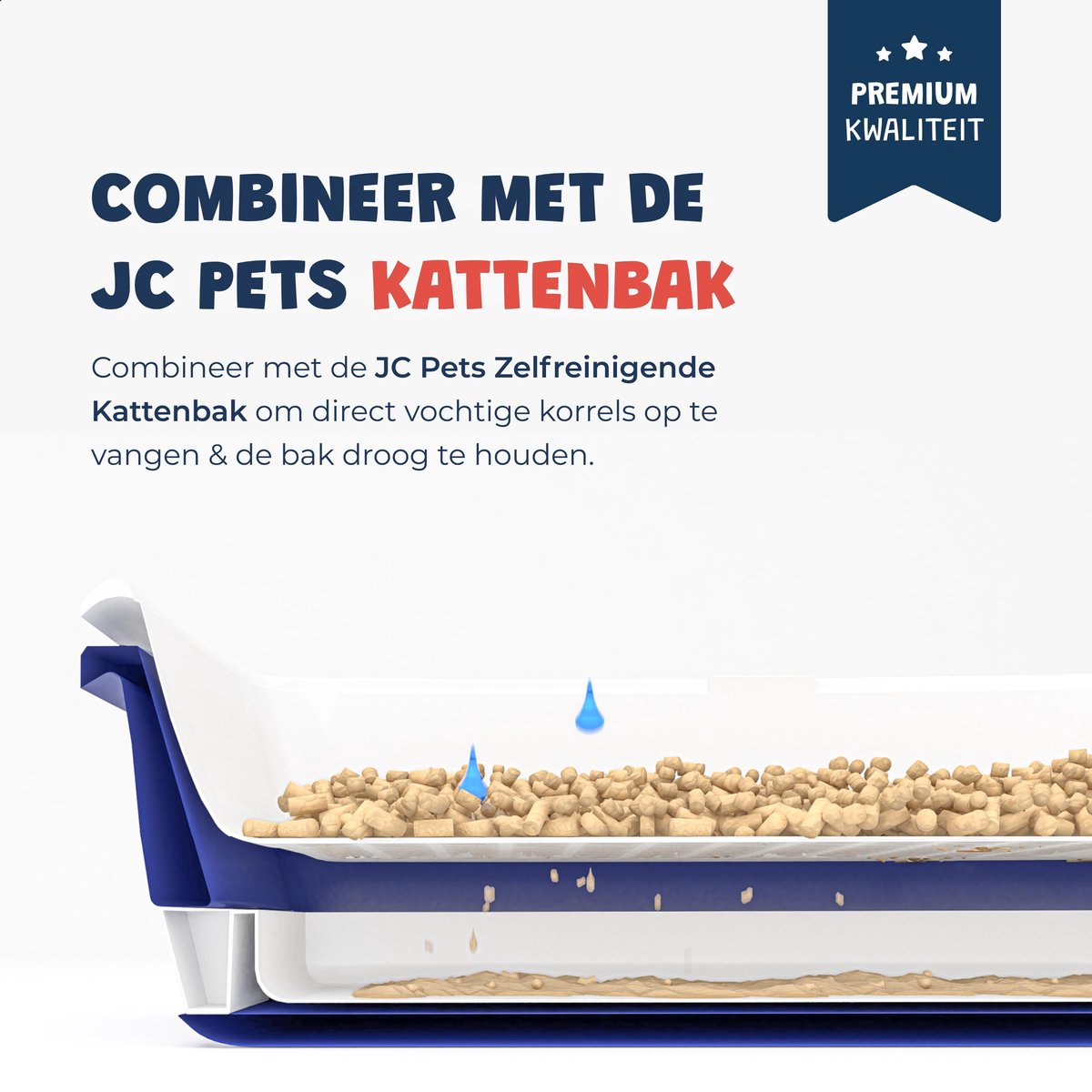  JC Pets Kattenbakvulling - 2 Zakken Houtkorrels X 16 L (32 L - 20 KG)
