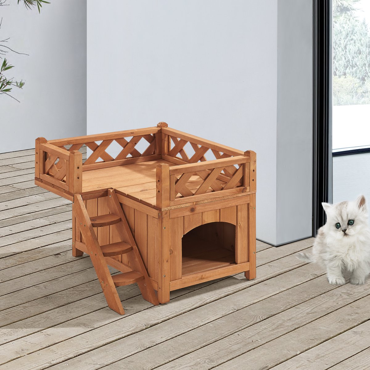  Kattenhuis Pürstein 45,7x50,8x50,3 Cm Houtkleurig