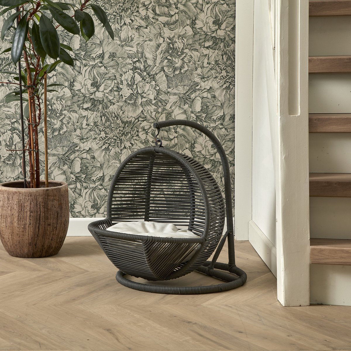  Veehaus - Odellia - Hangmat Voor Katten - Kattenmand - Kat Schommelnest - Katten Stoel - Kat Kasteel - Donker Grijs