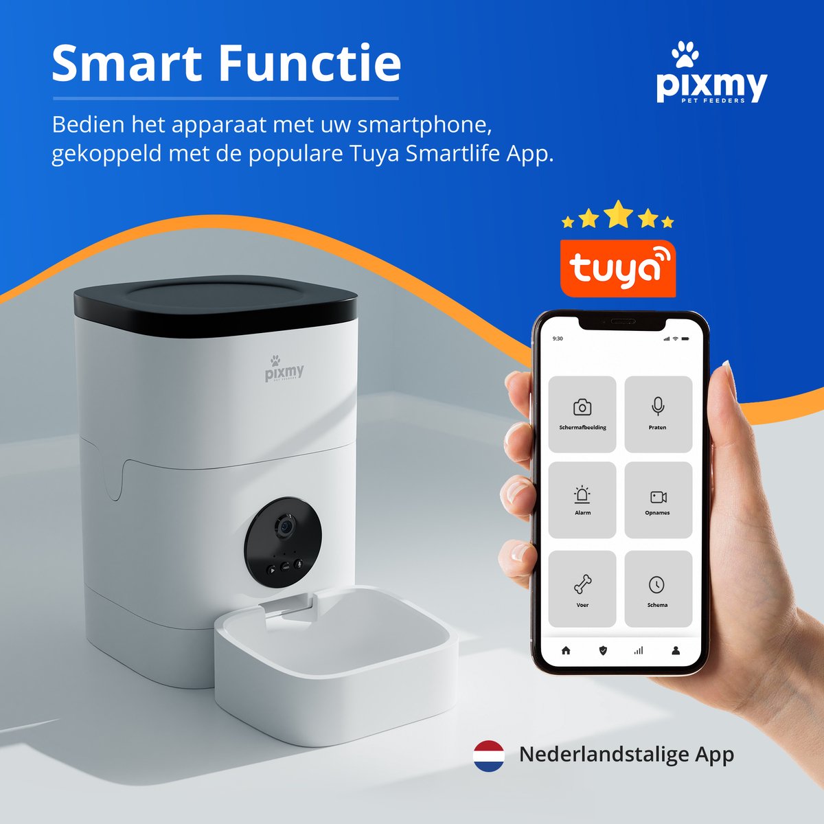  PIXMY - Automatische Voerbak Kat - 4L - Wi-Fi - Met App En Full HD Camera - Voerbak Kat