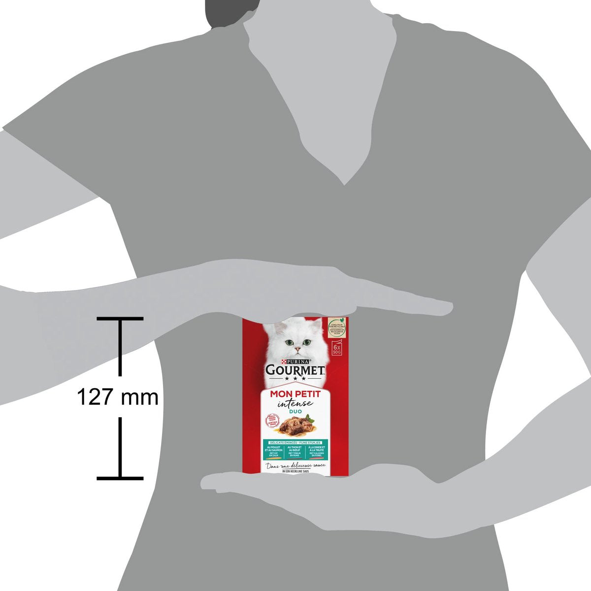  Gourmet Mon Petit Intense - Kattenvoer Natvoer - Duo Vis/Vlees - 24 X 50 Gr
