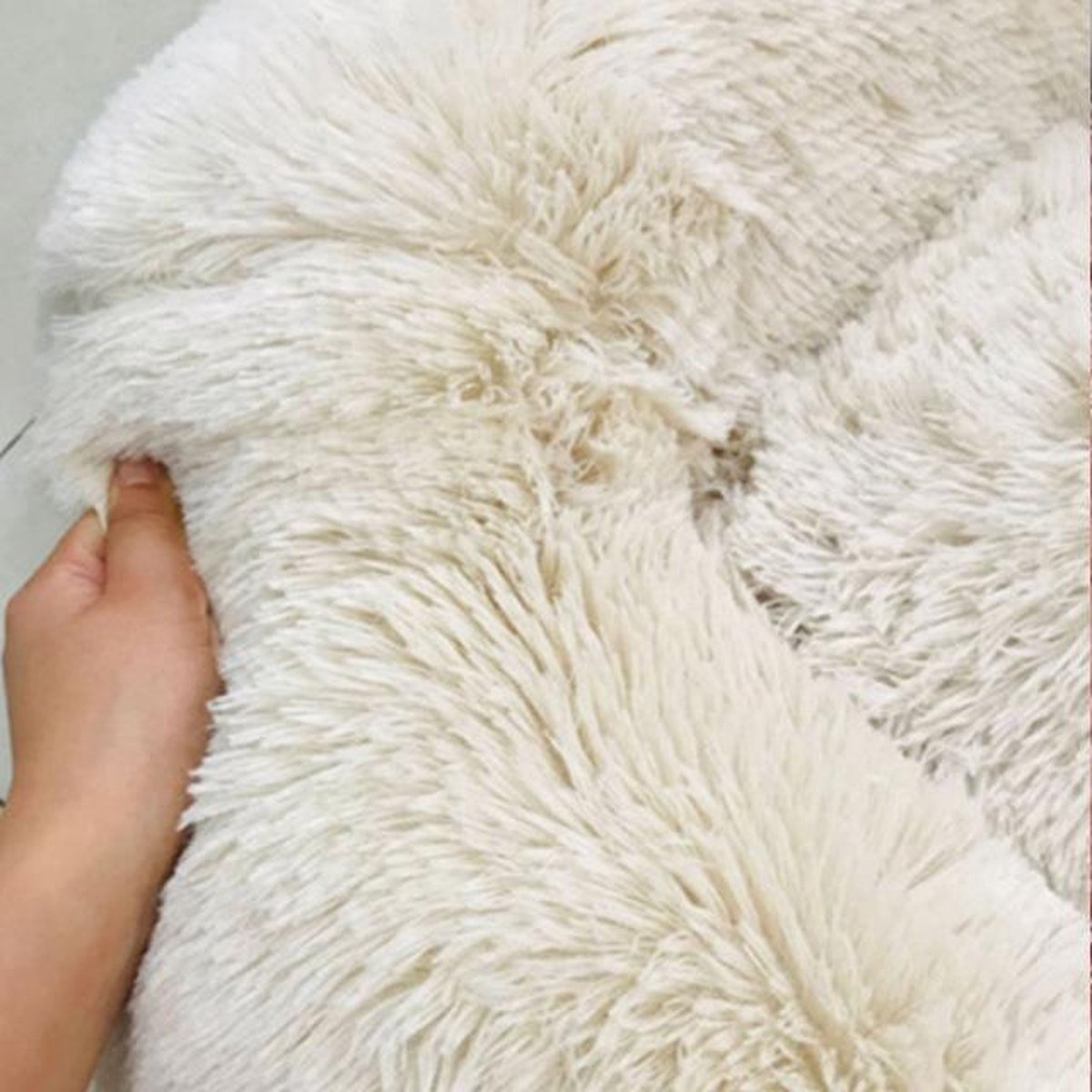  Snoozle Kattenmand - Zacht En Luxe Poezenmand - Kattenmandje Rond - Wasbaar - 100cm - XXL - Lichtgrijs