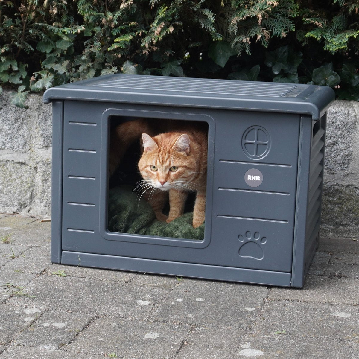  RHRQuality Kattenhuis Voor Binnen En Buiten Kattenhok Villa De Luxe Grijs