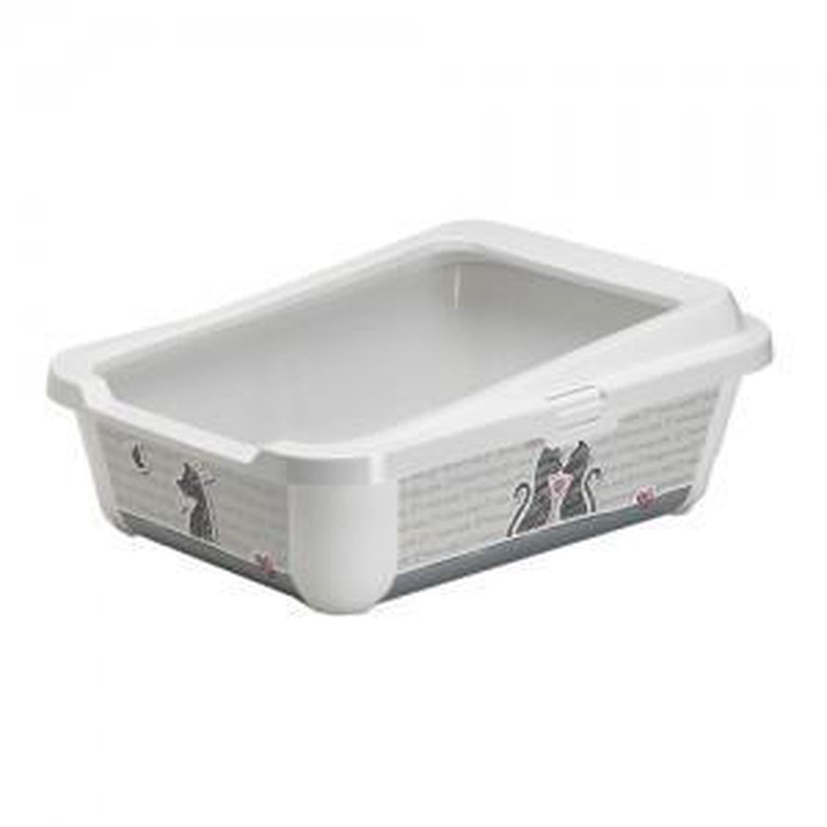  Moderna Trendy Cat Open - Grijs - Kattenbak - 50.5 X 38.5 X 18 Cm