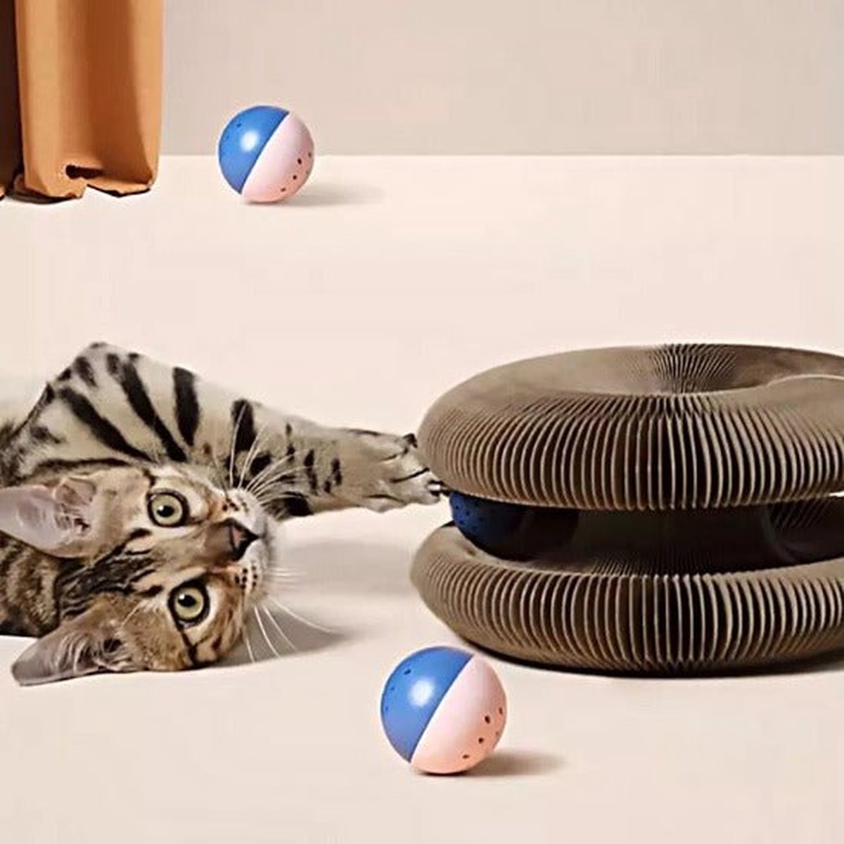  Magic Organ Cat Scratching Board Speelgoed |Magic Krab Karton Krabmat Voor Katten Design Krabkarton Voor Katten 2in 1 Met Speelgoed Balletje- Kattenspeeltjes - Alternatief Voor De Katten Krabpaal - Kattenspeelgoed -TikTok - TikTok Made Me Buy It