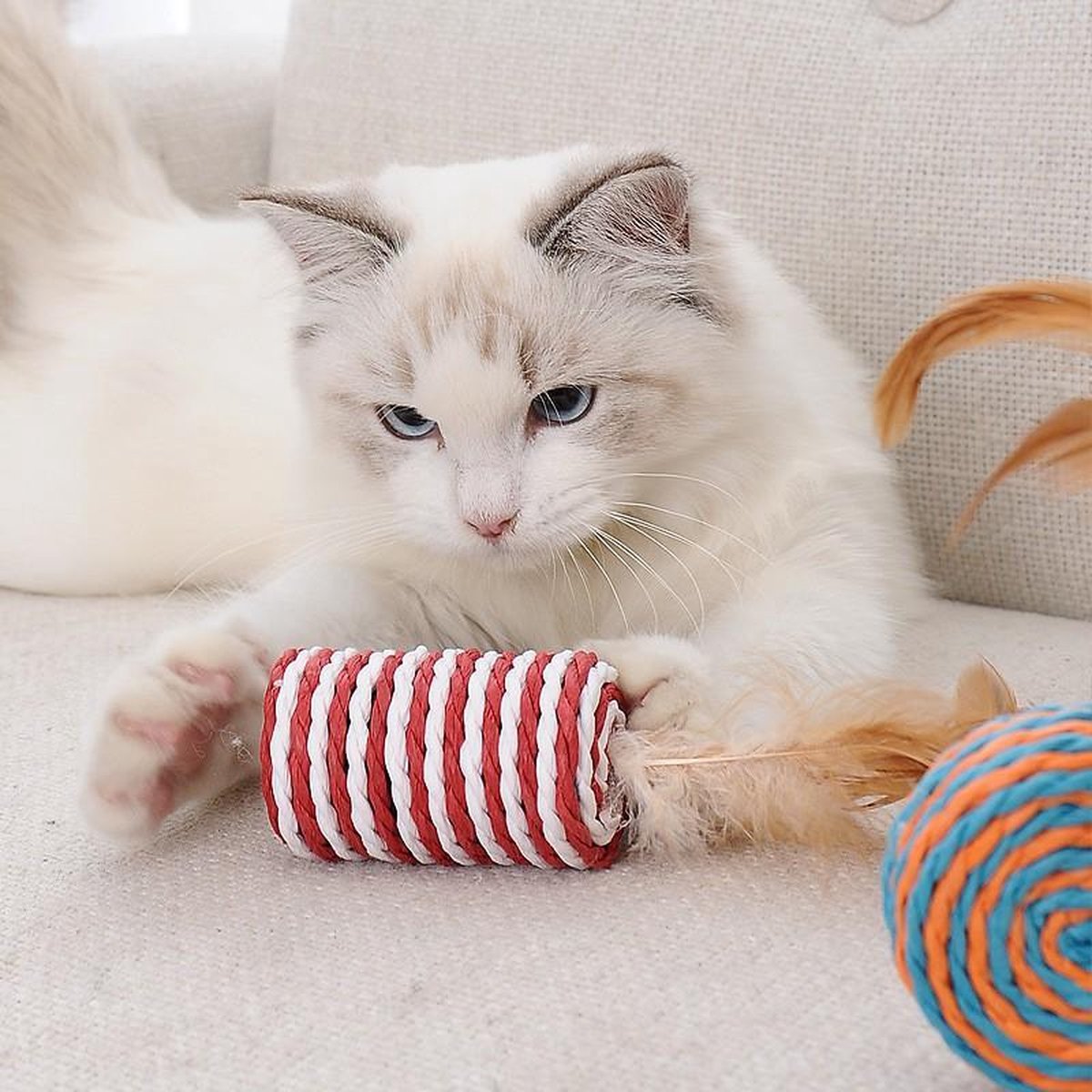  GIZMO Luxe Kattenspeeltjes Set - 7 Speeltjes - Interactieve Kattenhengel, Kattenspeelgoed &amp; Speelmuisjes - Kitten Speeltjes