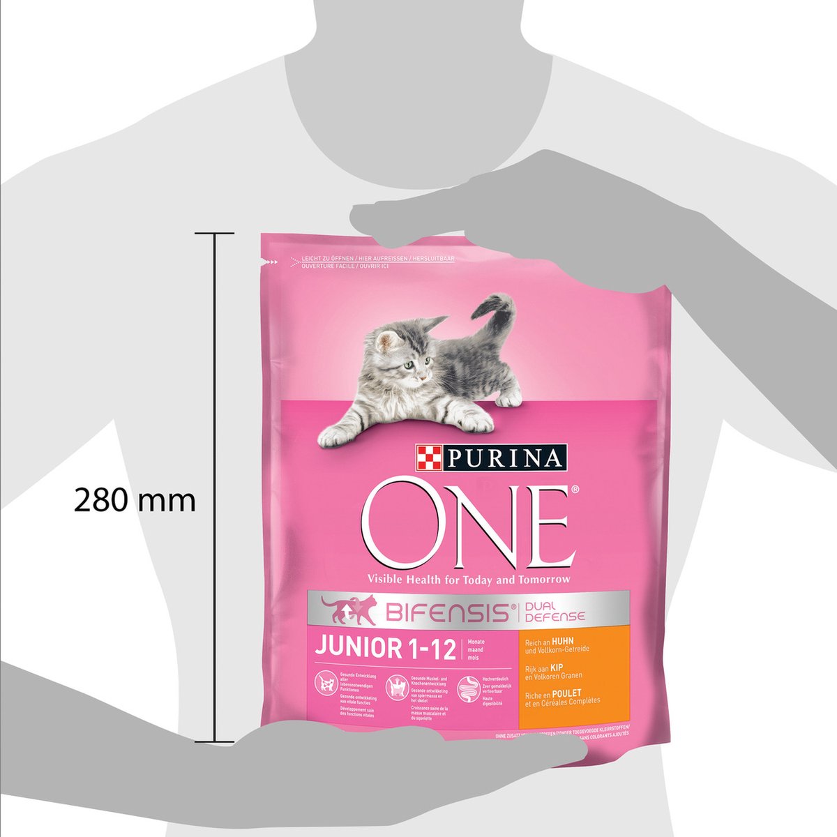  Purina ONE Junior - Kip/Granen - Kattenvoer - 800 G