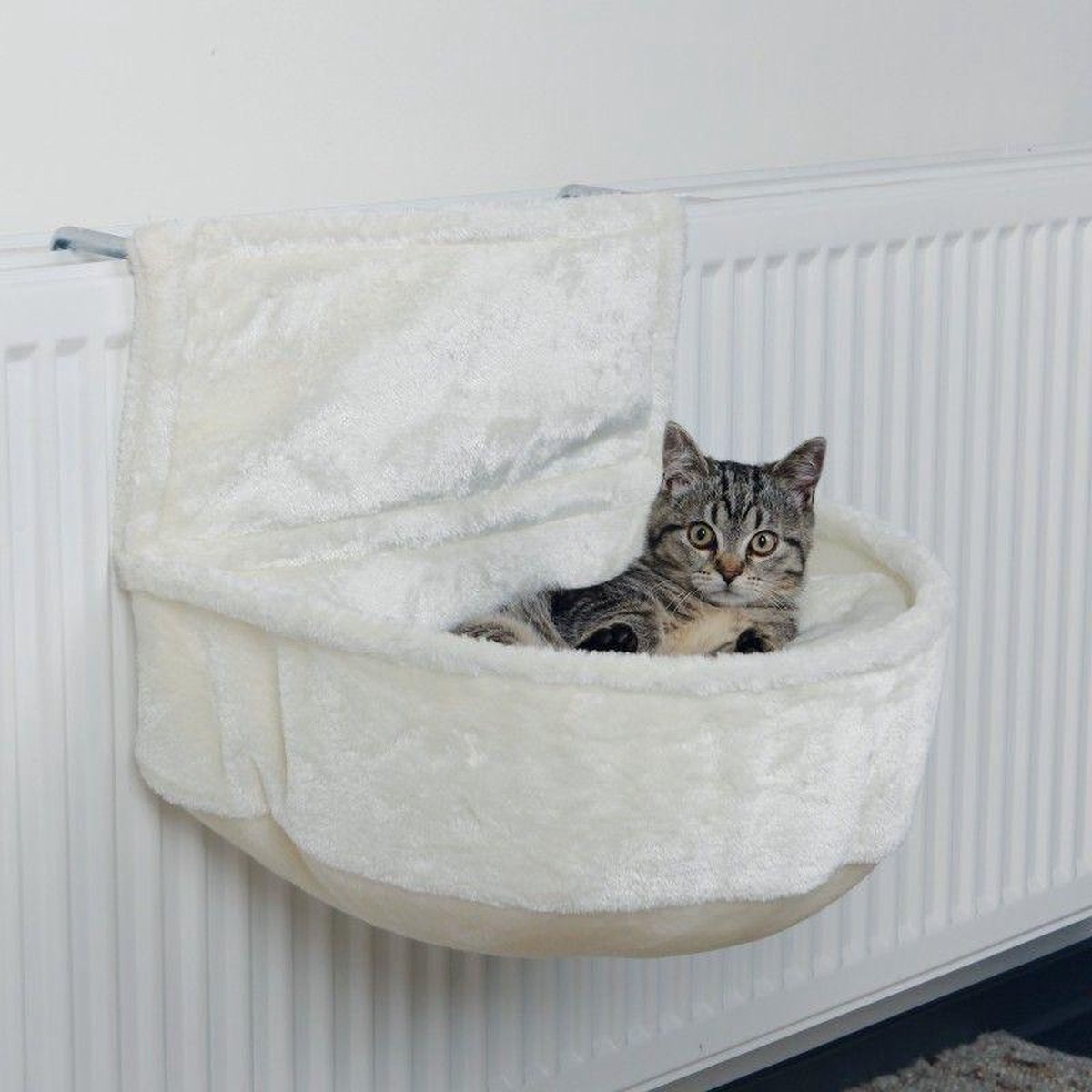  Trixie - Radiatorhangmat Relax - Pluche - Wit - 45X13X33 Cm