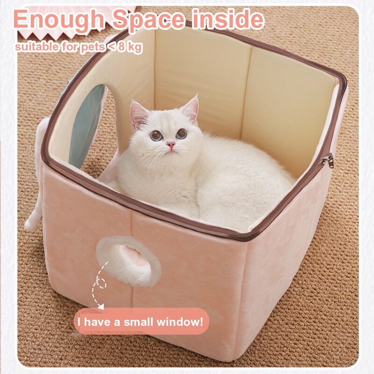 Merkloos Petsential Sakura Japanse Mand - Voor Katten (kattenmand) En Kleine Huisdieren (huisdierenmand)