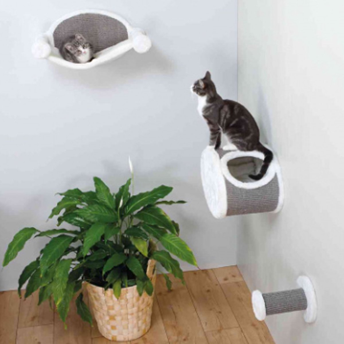  TRIXIE Kattenhangmat 54x28x33 Cm Crèmekleurig En Grijs 49920