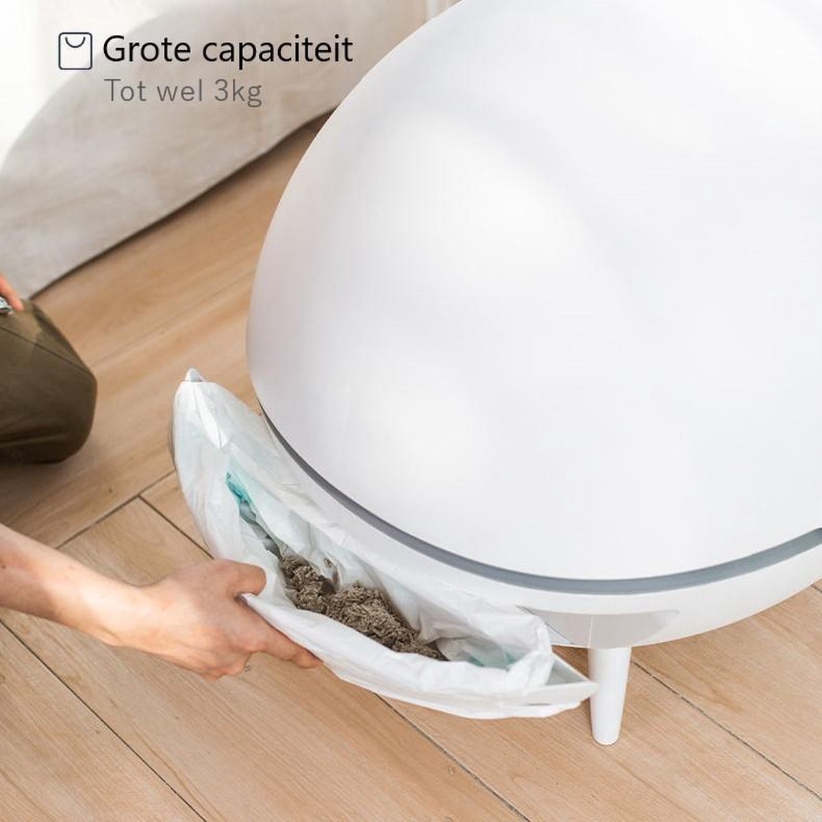 Merkloos Premium Kattenbak - Automatische - Zelfreinigende - Elektrische Kattenbak - Design Kattenbak