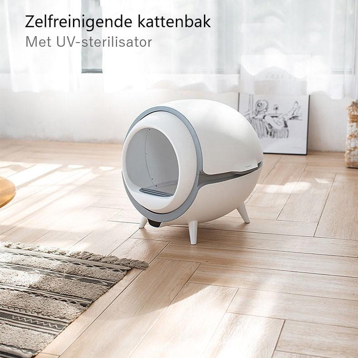 Merkloos Premium Kattenbak - Automatische - Zelfreinigende - Elektrische Kattenbak - Design Kattenbak