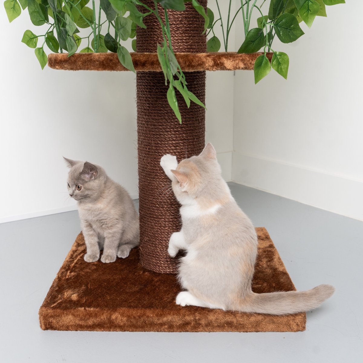  RHRQuality Krabpaal Design Natural Leaves Bruin Met Bladeren