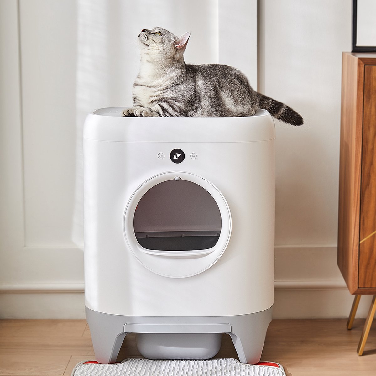  PETKIT Pura X Self-Cleaning Cat Litter Box, No Scooping Automatic Cat Litter Box Fr Multiple Cats, XSecure/Odor Removal/APP Control Automatic Cat Littler Box With Mat