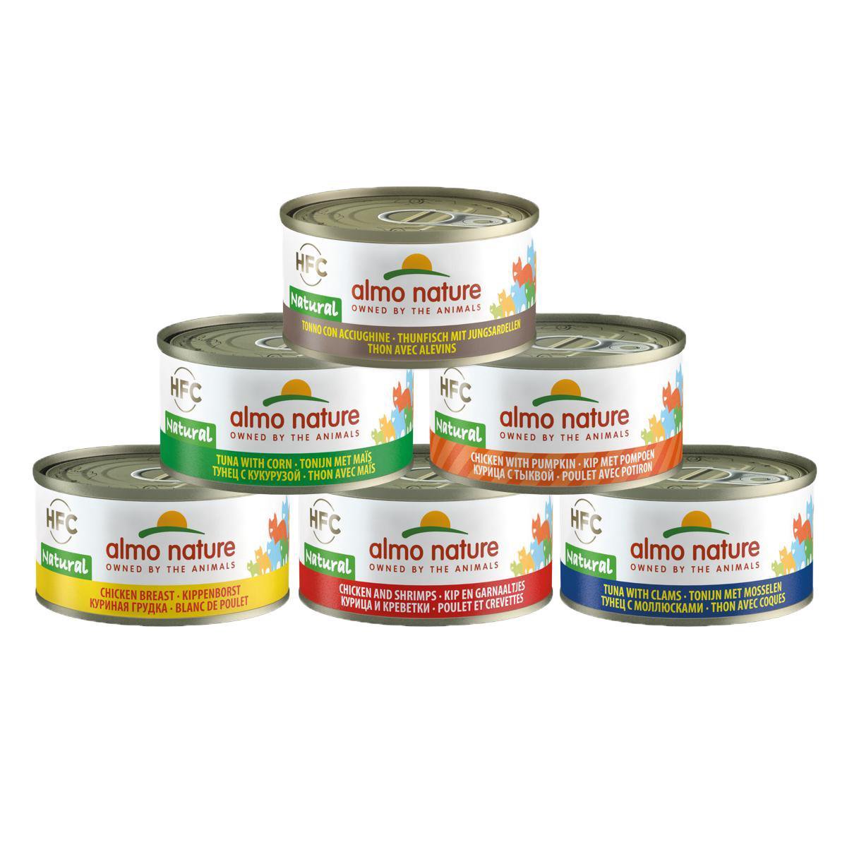  Almo Nature Natvoer Voor Katten - HFC Natural - 24 X 70g - Kippenborst - 24 X 70 Gram