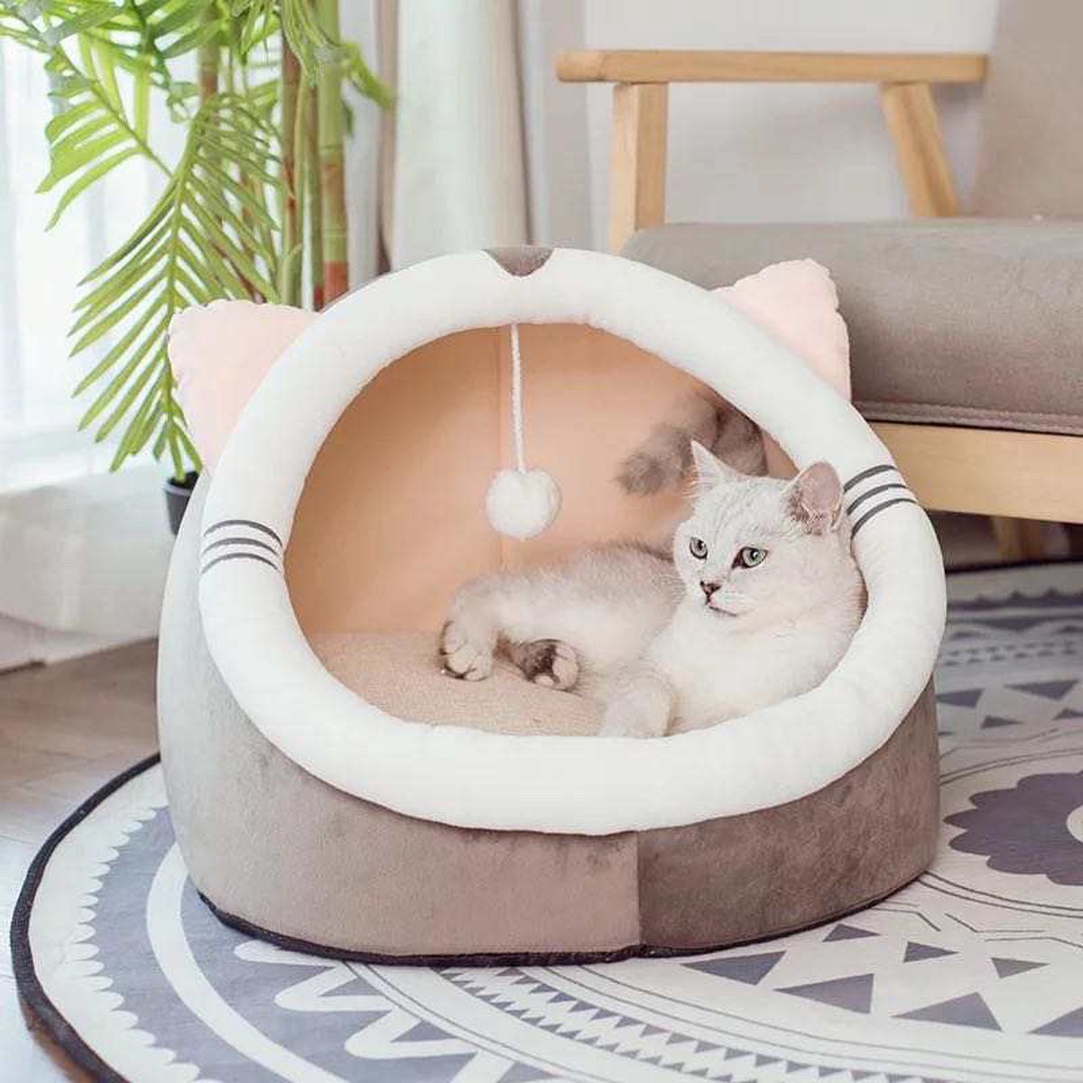  Kattenmand - Kattenhuis - Kattenbed - Kattenhangmat - Poezenmand - Kattenkussen - 40 Cm