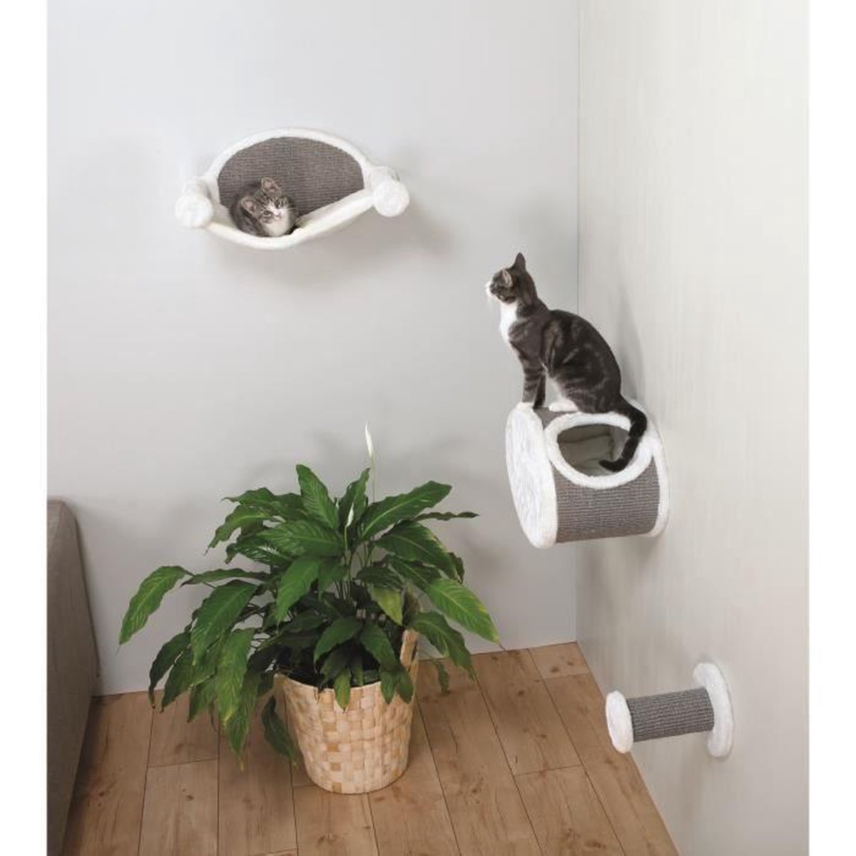  TRIXIE Kattenhangmat 54x28x33 Cm Crèmekleurig En Grijs 49920