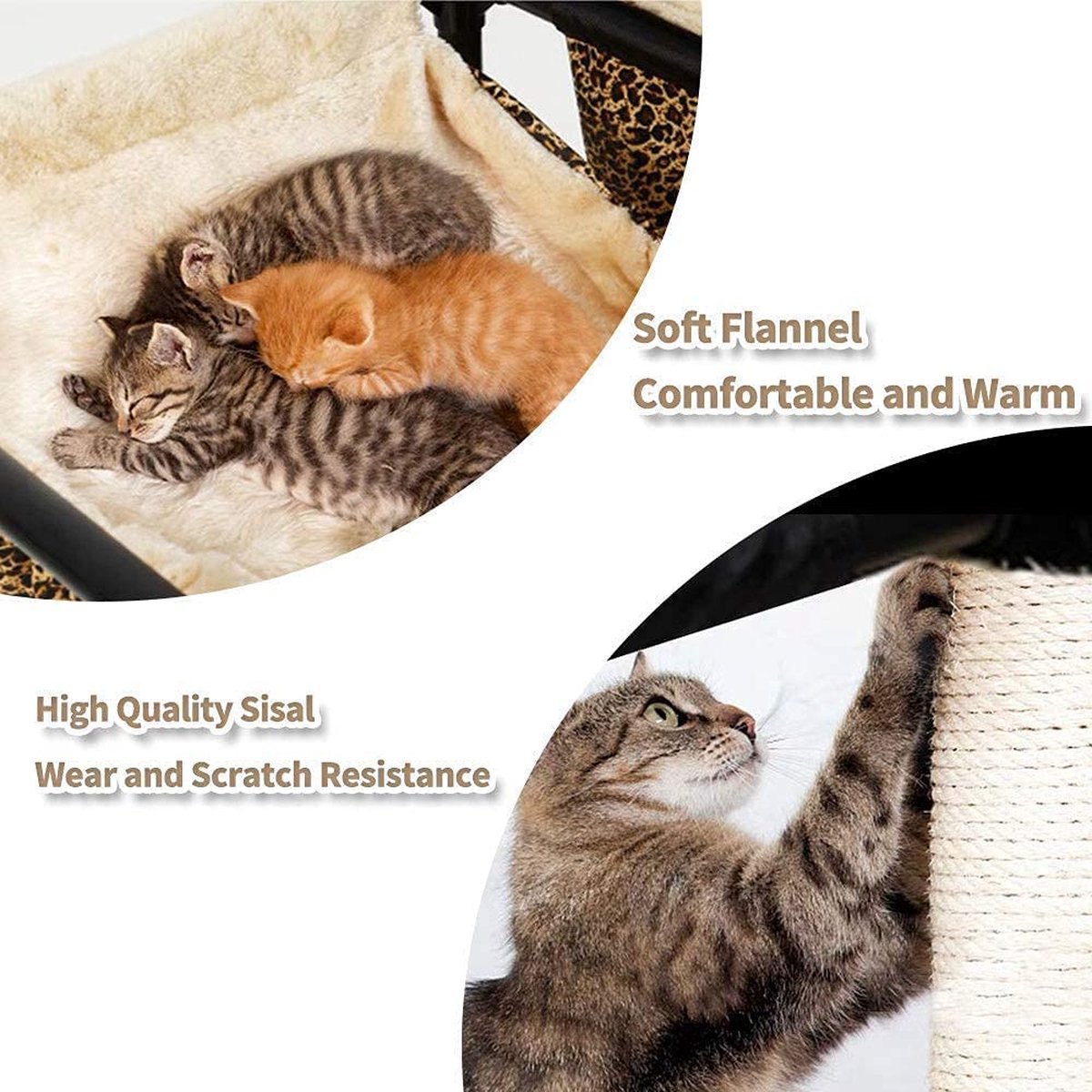  Exxen Kattenboom Kat Klimtoren Kat Krabpaal Toren Voor Grote Kleine Katten Kitten Condo Met Hangmat Bed