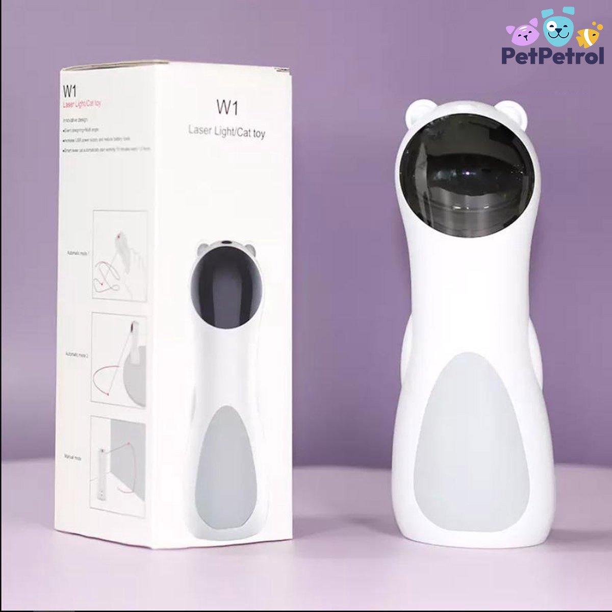  PetPetrol Automatisch Kattenspeeltje – Laser – Kattenlaser - Intelligent Interactief Voor Katten – Laser Kat – 9 Verschillende Standen – Incl. Oplaadkabel – Geruisloze Motor
