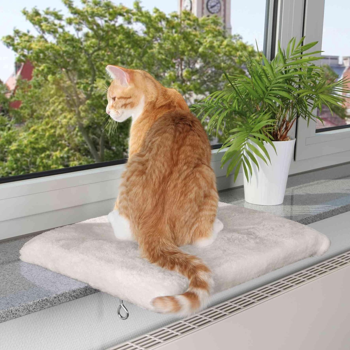  Trixie Kattenmand Plateau Vensterbank Lichtgrijs - 51X36 CM