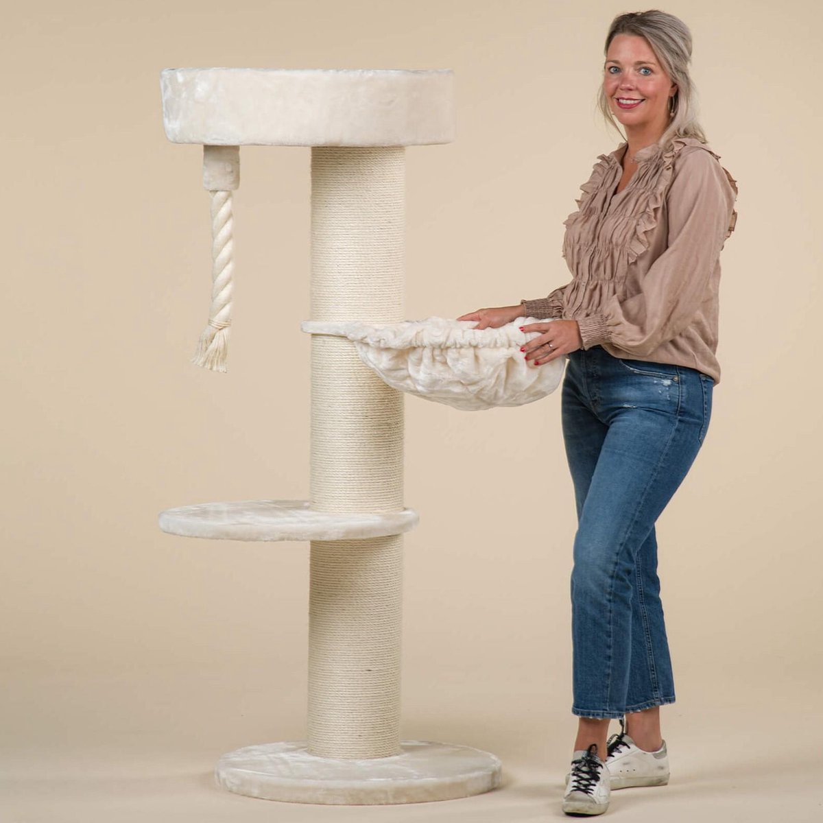  Krabpaal Voor Grote Katten Maine Coon Sleeper De Luxe Crème Beige Van RHRQuality