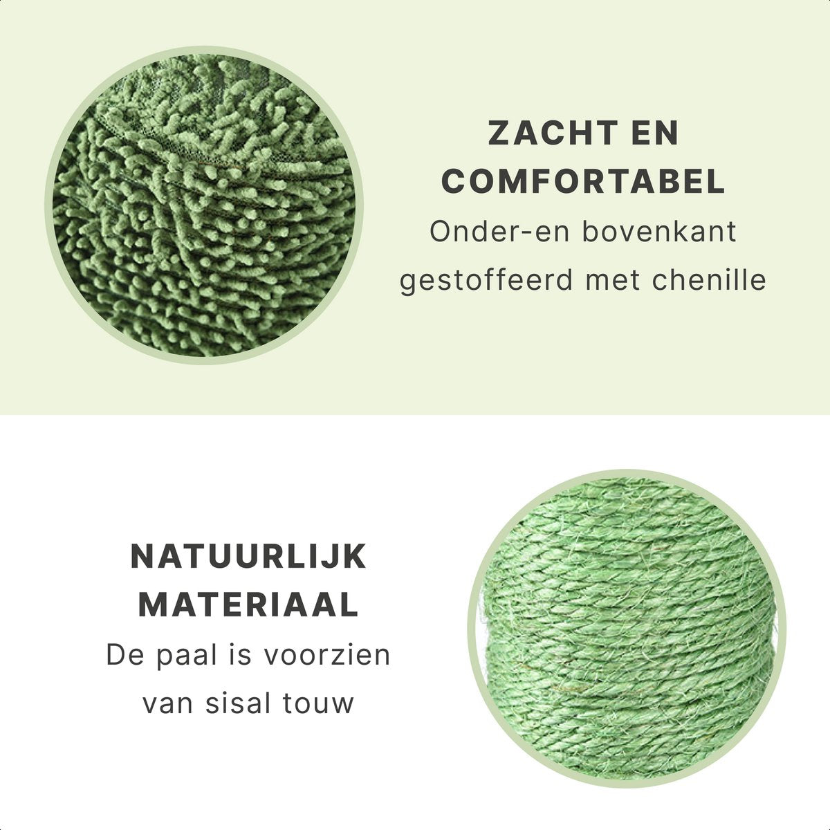 Krabpaal Voor Katten - Cactus - Met Kattenspeeltje - H 65 Cm
