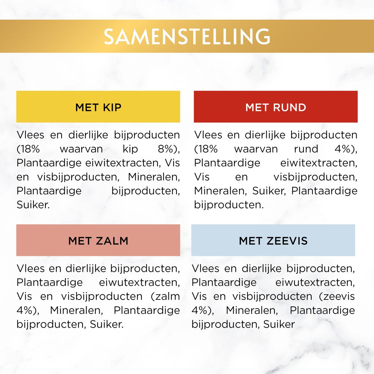  Gourmet Gold Malse Lekkernijen – Kattenvoer Natvoer - Met Kip, Zalm, Rund, Zeevis – 48 X 85 Gr