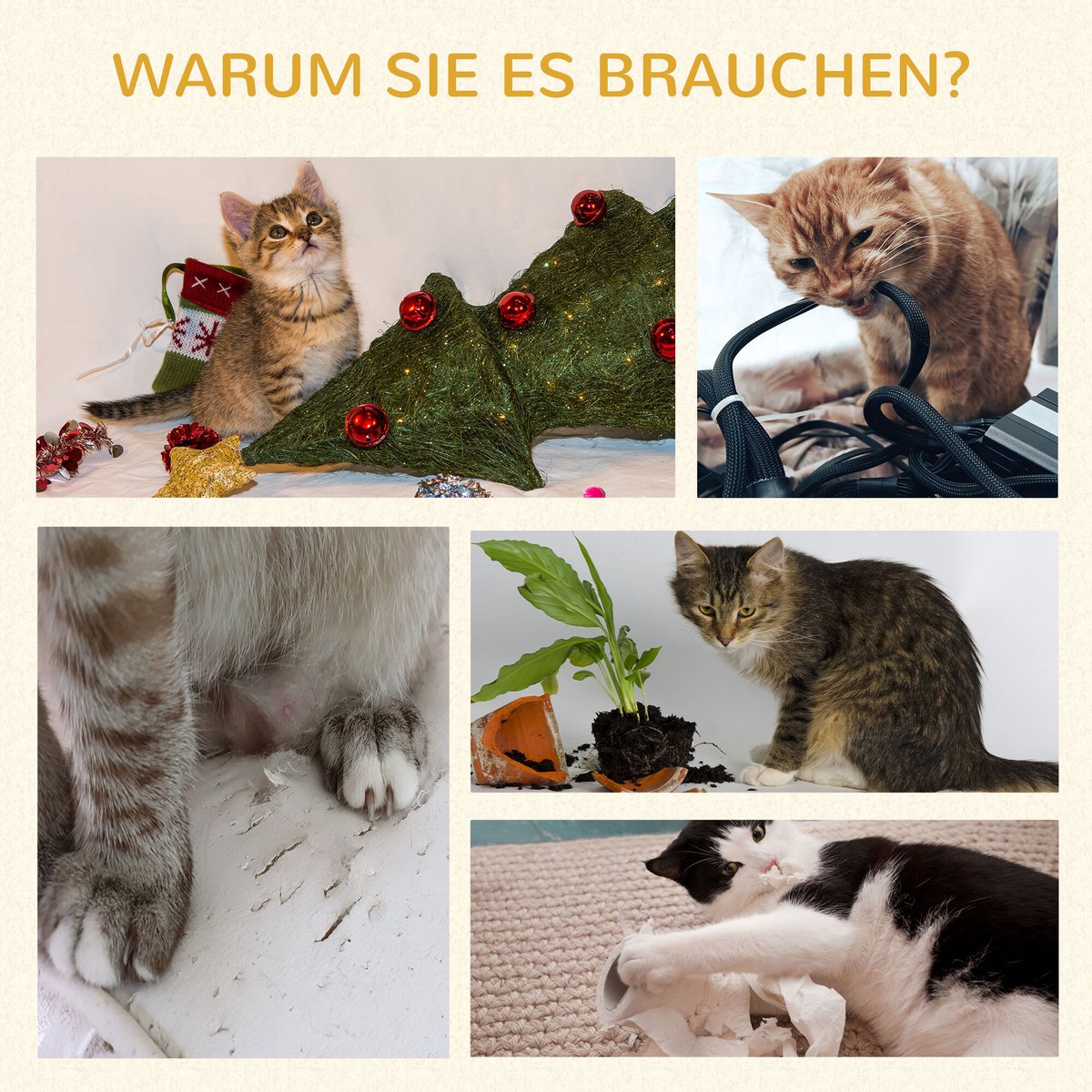  PawHut Kratzbaum Mit Katzenhöhle D30-602V00
