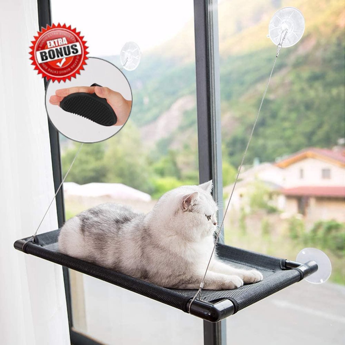  Kattenhangmat - Hangmat Kat- Kattenhangmat Raam – Kattenbed - Kattenhangmand - Kattenkussen