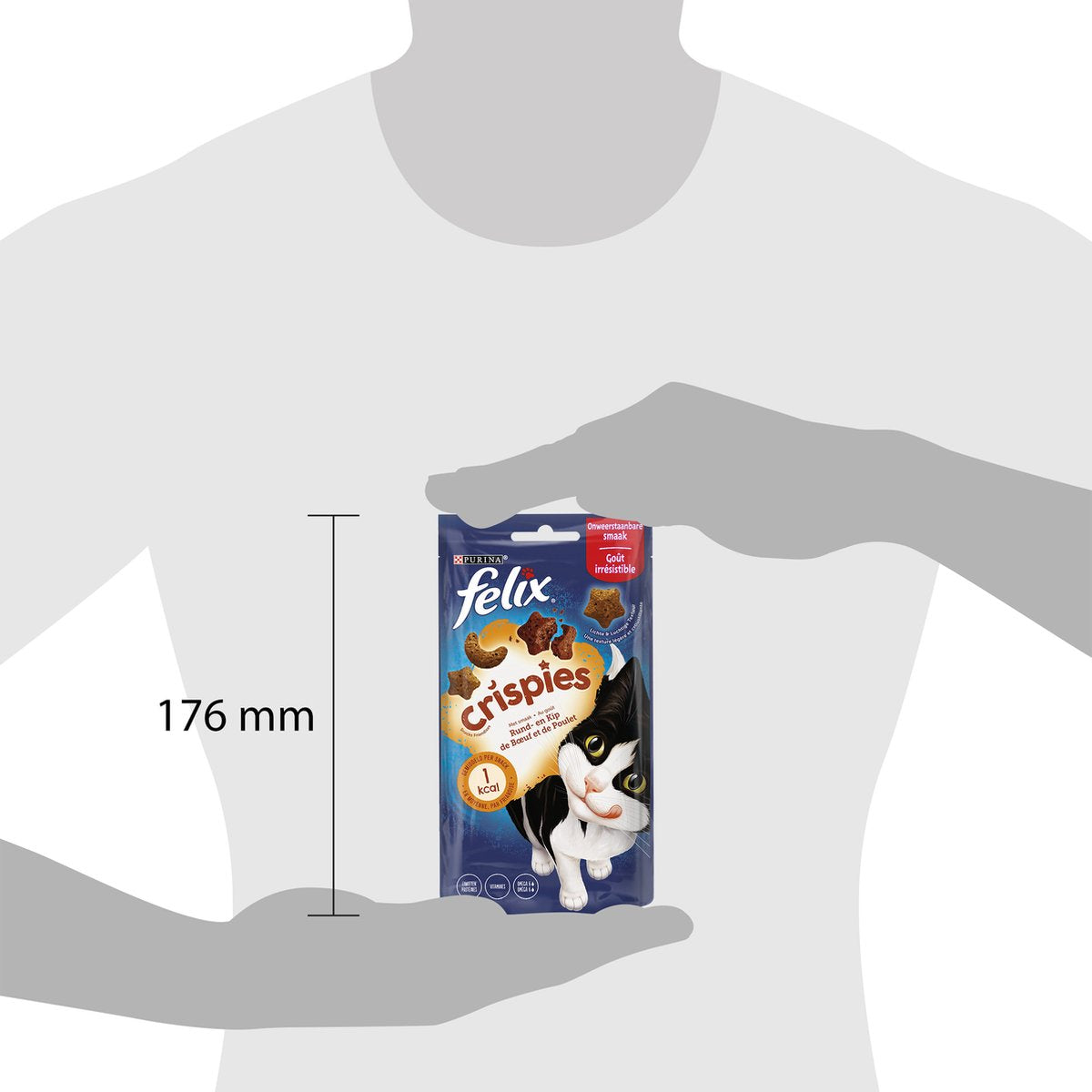  Felix Crispies - Kattensnacks Rund &amp; Kip - 8 X 45g