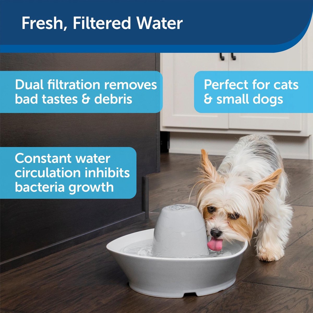  PetSafe® Streamside Ceramic Pet Fountain - Keramische Drinkfontein Voor Katten En Kleine Honden - Water Borrelt Zacht Over De Toren - Door Het Design Van Alle Kanten Bereikbaar - 1,8 Liter - PetSafe Streamside