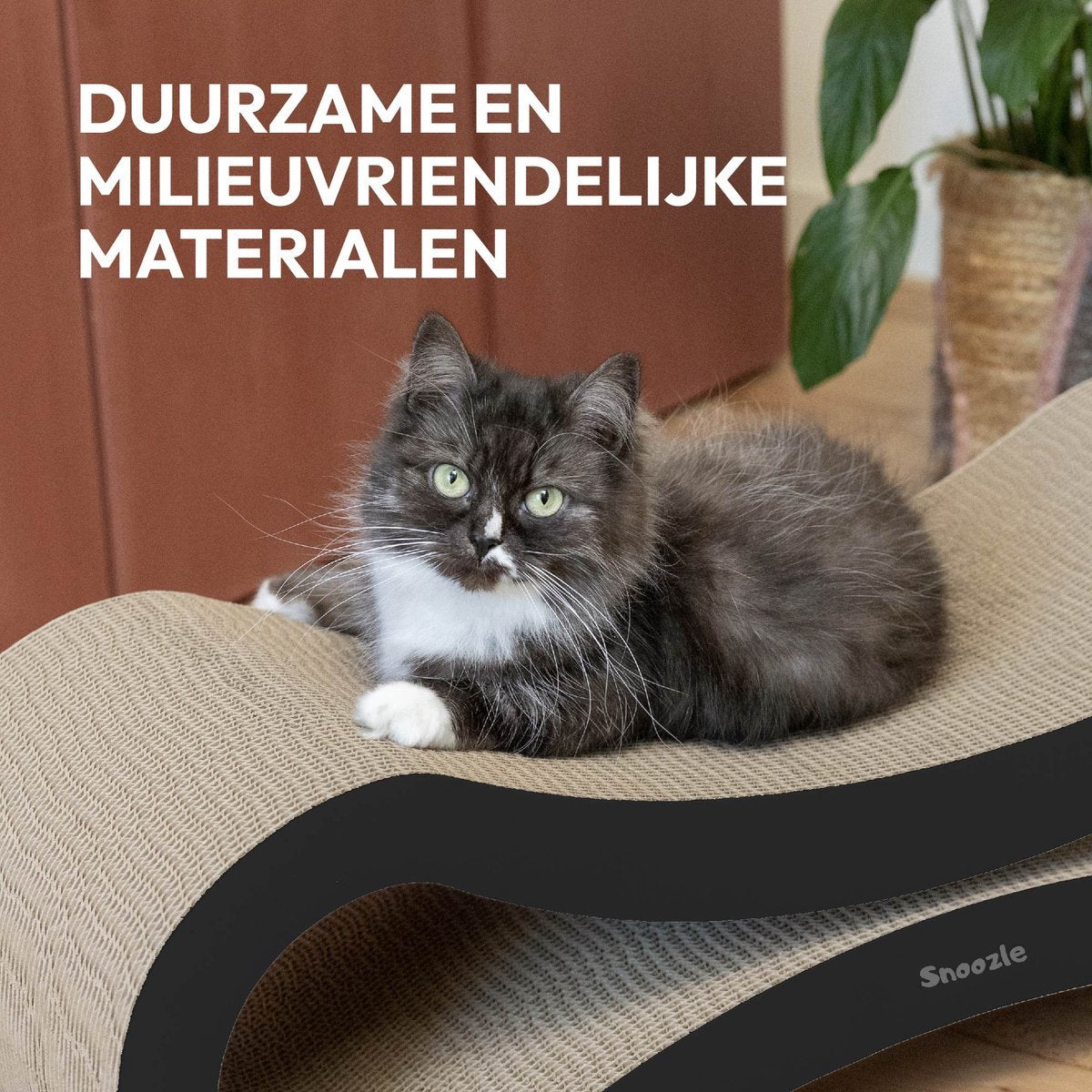  Snoozle Loop Krabpaal Voor Katten - Zwart - 86cm - Krabmeubel Voor Grote Katten - Karton