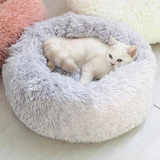  Snoozle Kattenmand - Zacht En Luxe Poezenmand - Kattenmandje Rond - Wasbaar - 100cm - XXL - Lichtgrijs