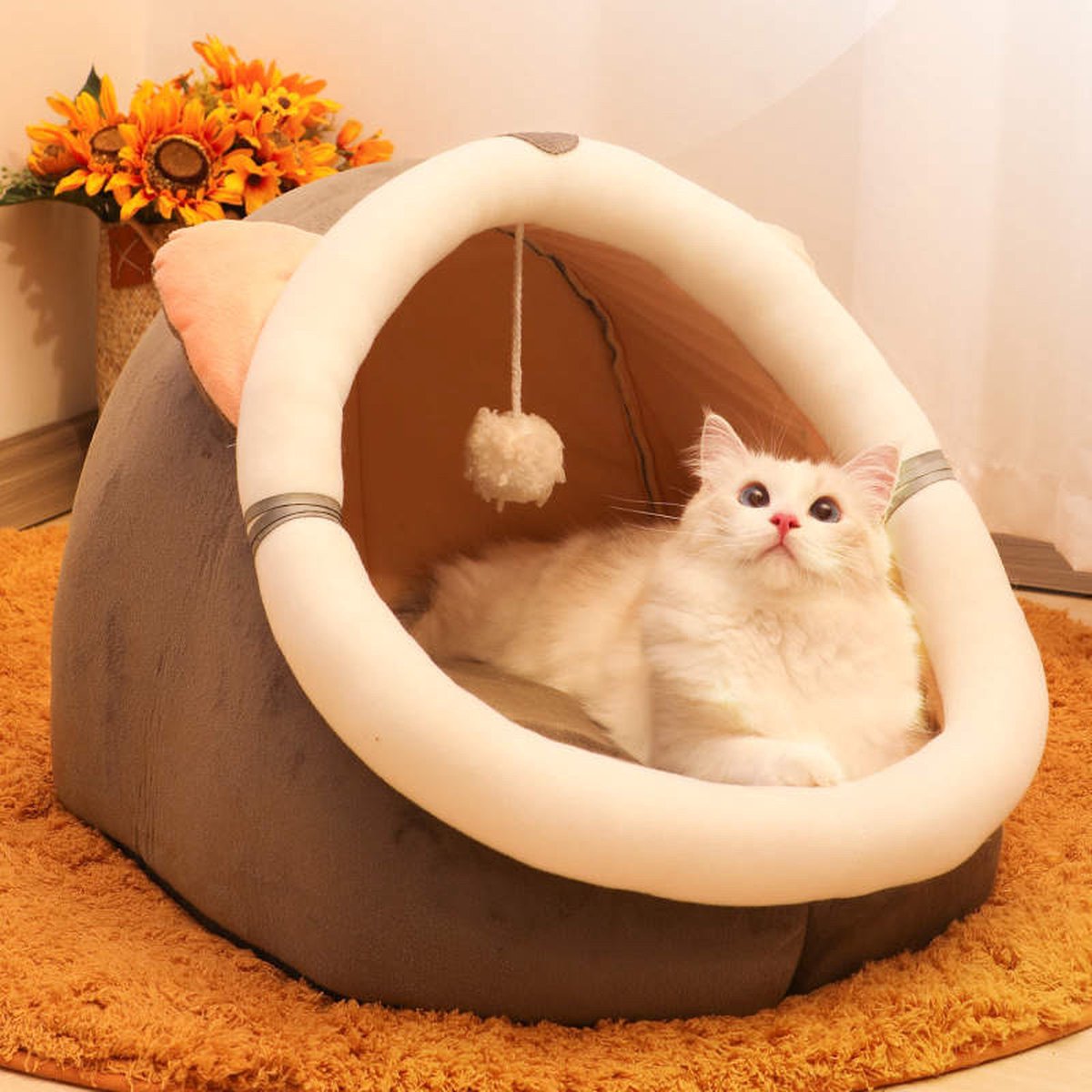 Kattenmand - Kattenhuis - Kattenbed - Kattenhangmat - Poezenmand - Kattenkussen - 40 Cm