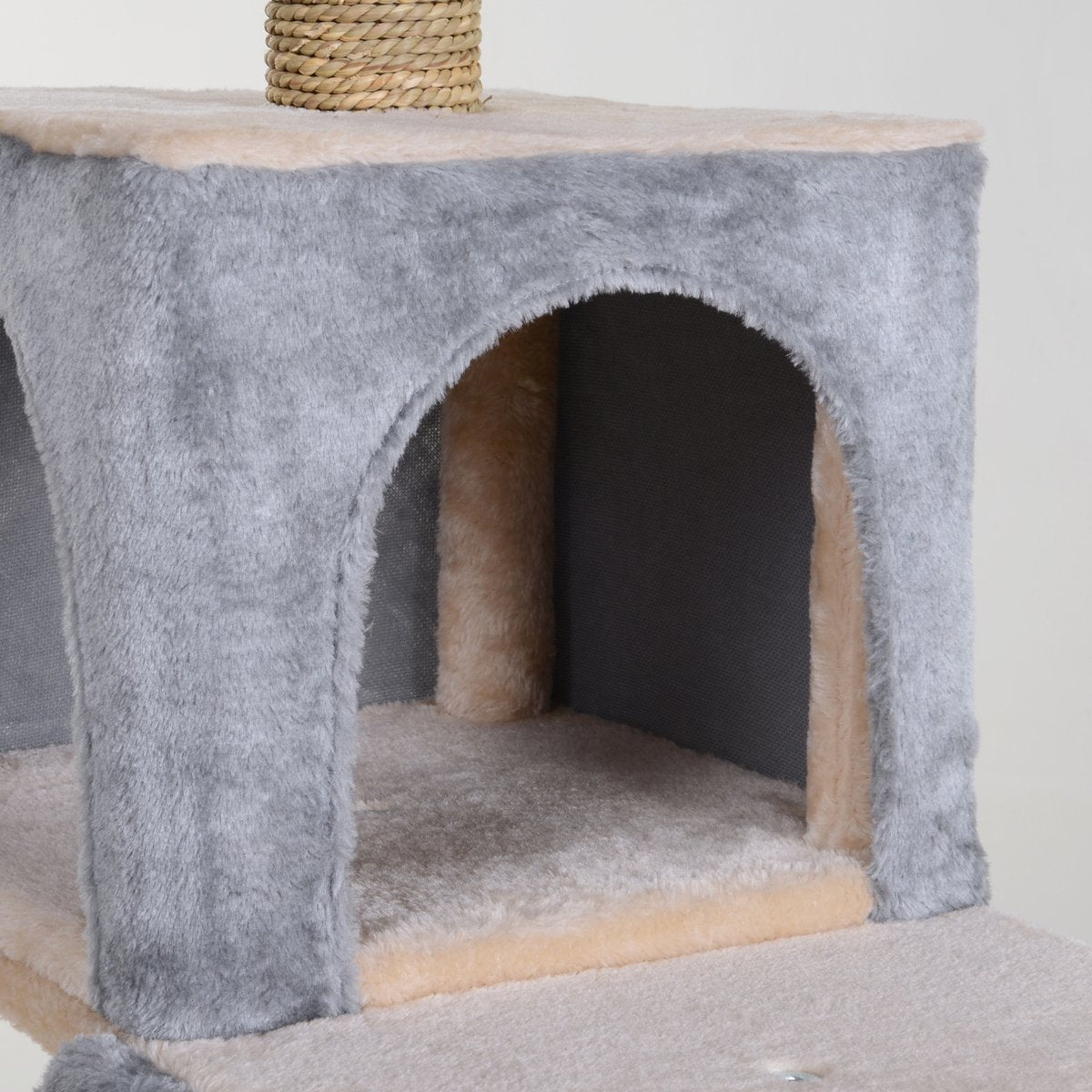  PawHut Kattenboom Klimboom Met Kattengrot Krabboom Kattenhuis Krabpaal D30-220