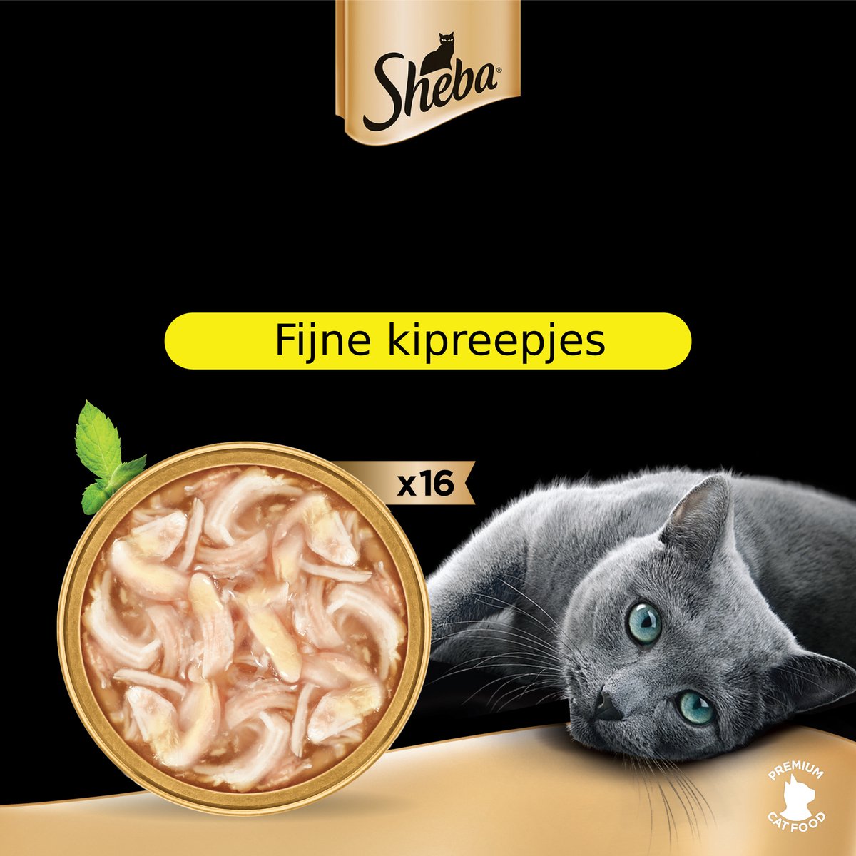  Sheba Filets - Katten Natvoer In Saus - Kipfilet Stukjes - 16 X 60 Gr