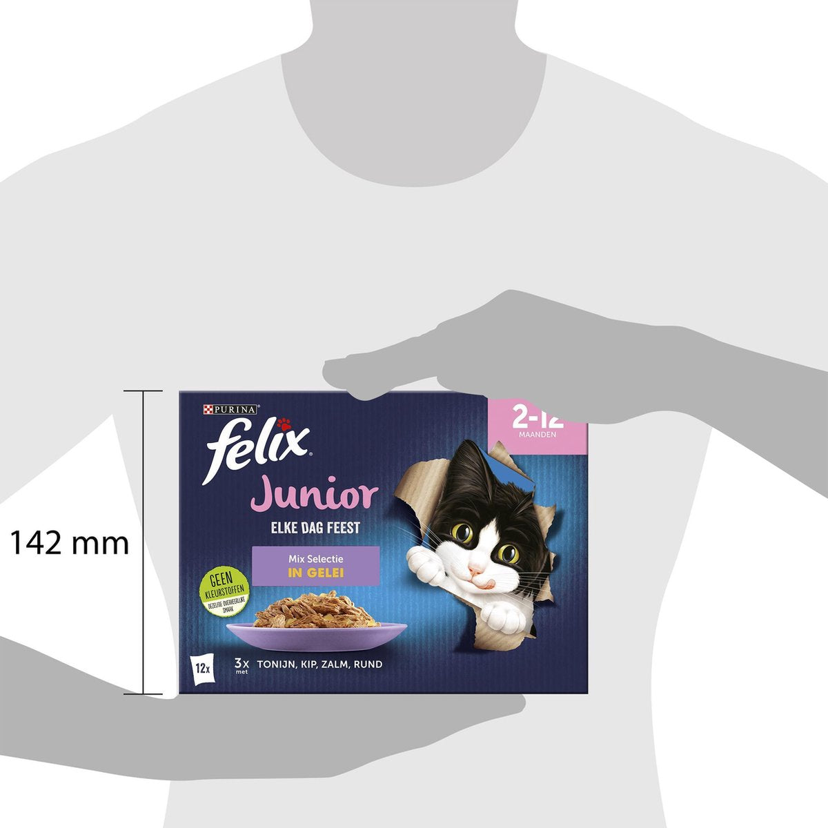  Felix Elke Dag Feest Mix Selectie In Gelei Junior - Katten Droogvoer - 48 X 85g