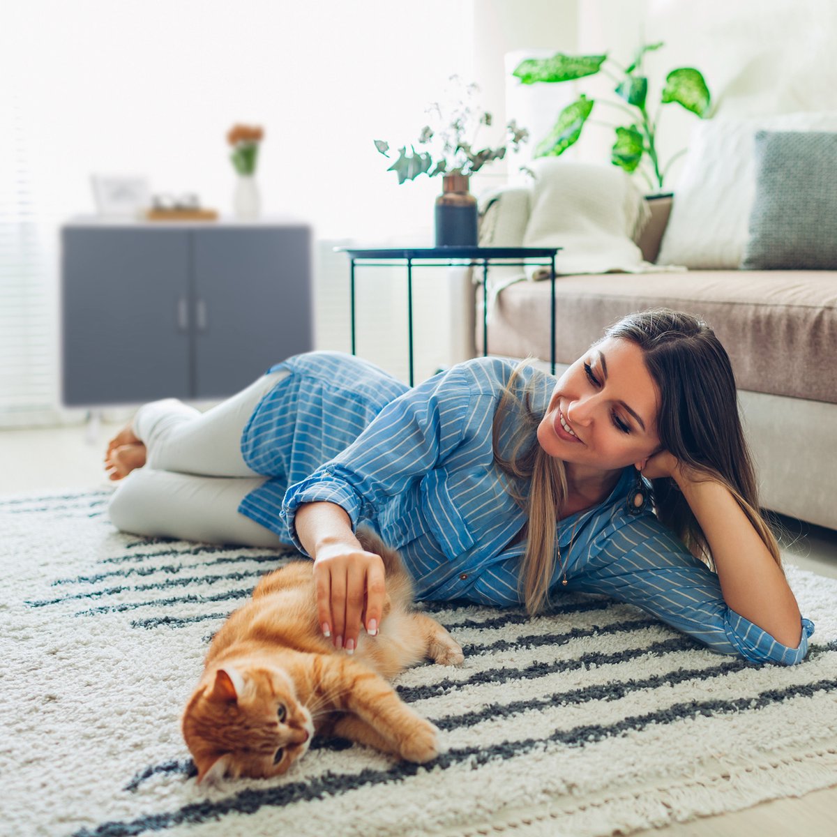  Relaxdays Kattenbak Ombouw Design - Kattenhuis Op Pootjes - Kattenmeubel Wit - Kattenkast