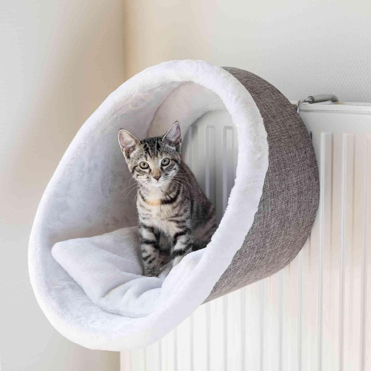  Trixie Radiator Hangmat Iglo - Wit/Grijs 34 X 38 X 38 Cm